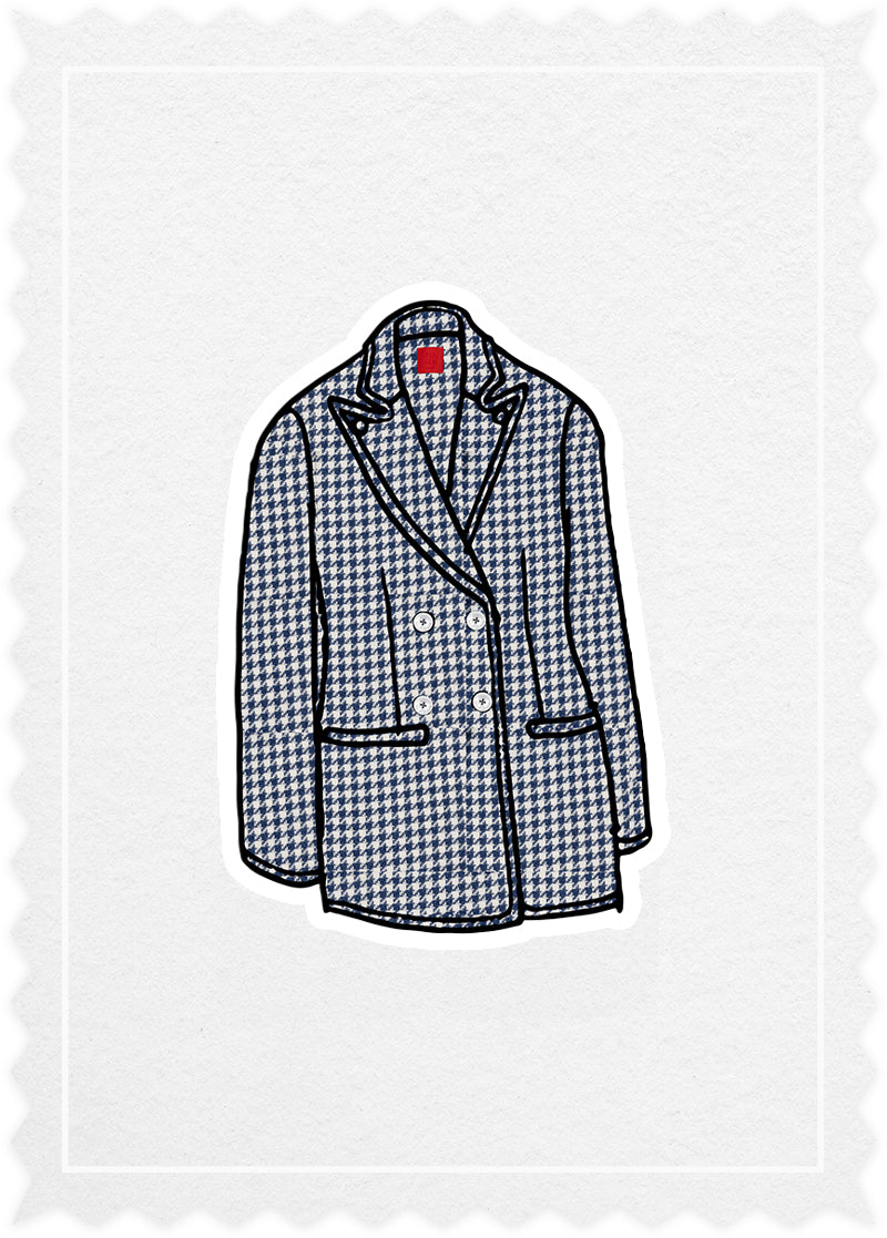 Pied-de-Poule 'Drapy Blazer'