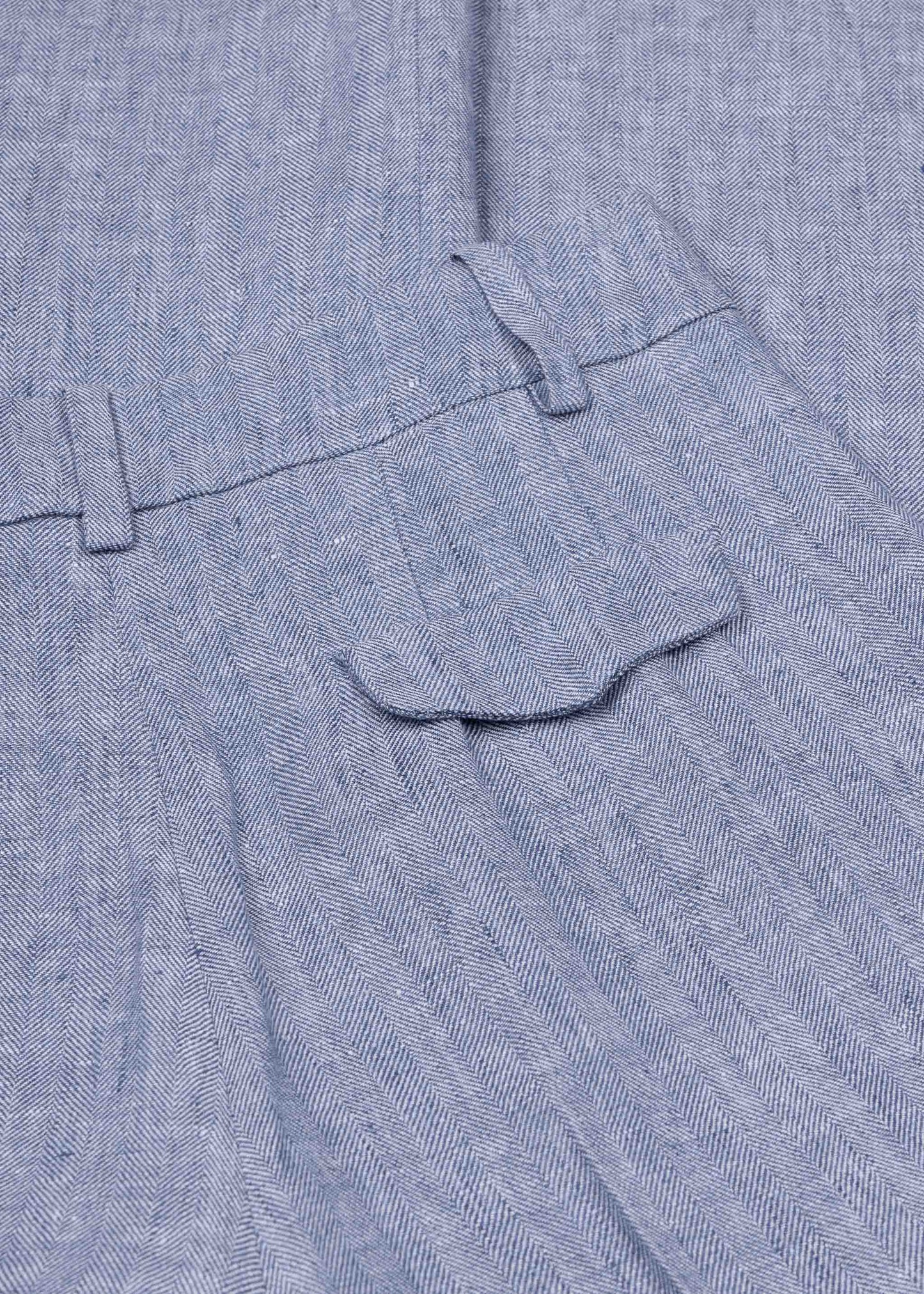 Herringbone Linen 'Carlotta Pants'
