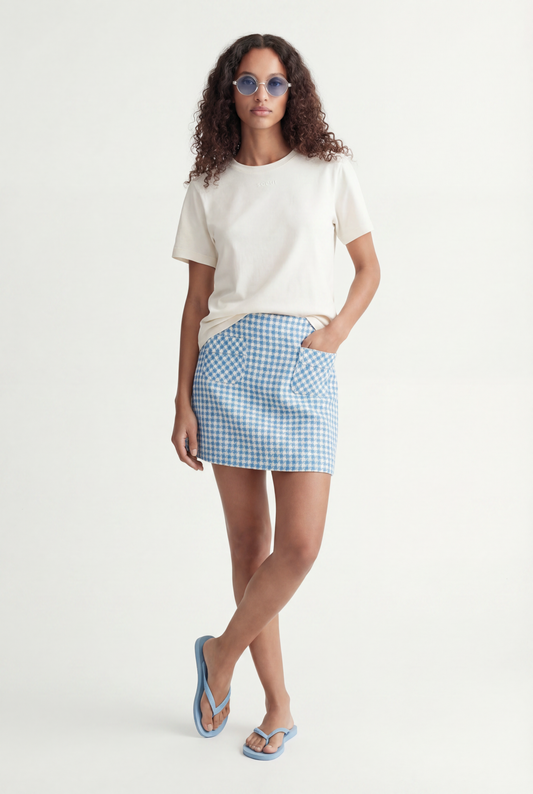 Pied De Poule 'Simple Skirt'