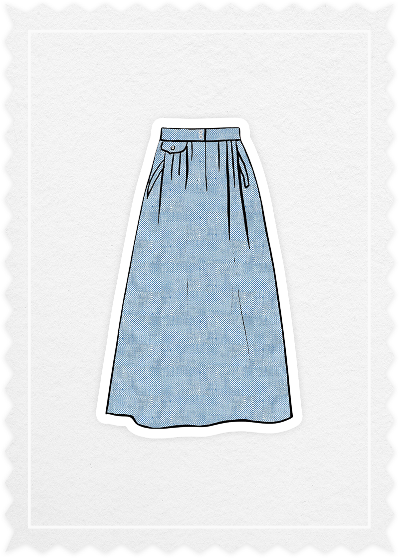 Linen 'Rocking Skirt'